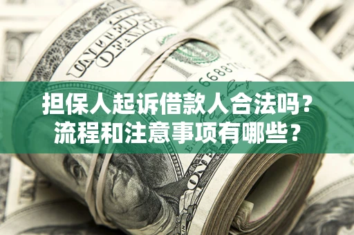 济南担保人起诉借款人合法吗？流程和注意事项有哪些？