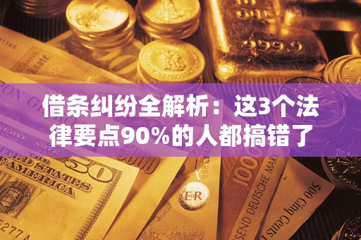 济南借条纠纷全解析：这3个法律要点90%的人都搞错了