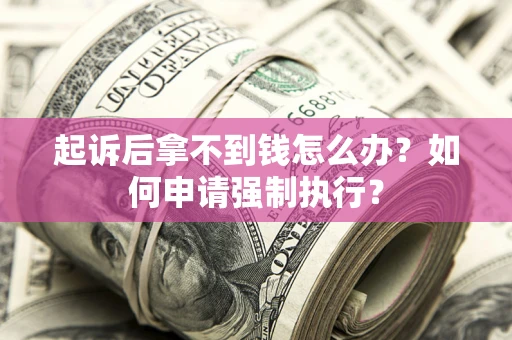 济南起诉后拿不到钱怎么办？如何申请强制执行？