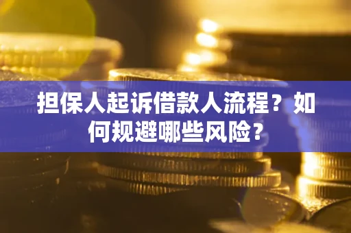 济南担保人起诉借款人流程？如何规避哪些风险？