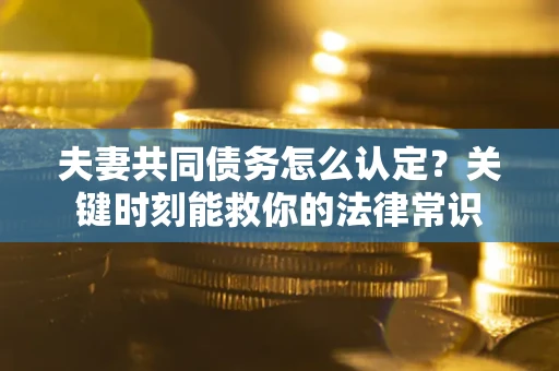 济南夫妻共同债务怎么认定？关键时刻能救你的法律常识